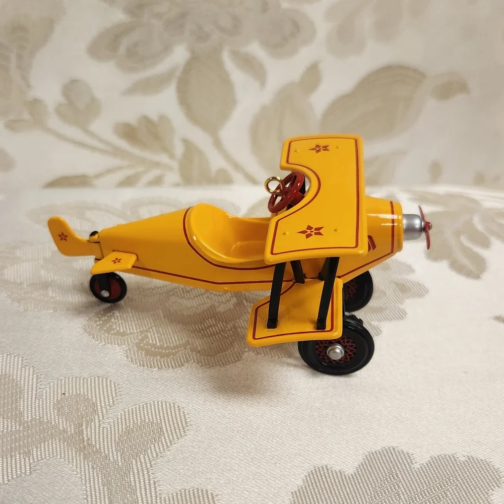 Hallmark Keepsake Ornaments Lot Tin Hot Air Balloon 1930 Biplane Lone Ranger